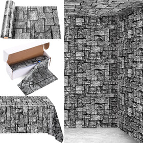 Kochorie stone-wall tablecloth roll with cutter box for quick setup.