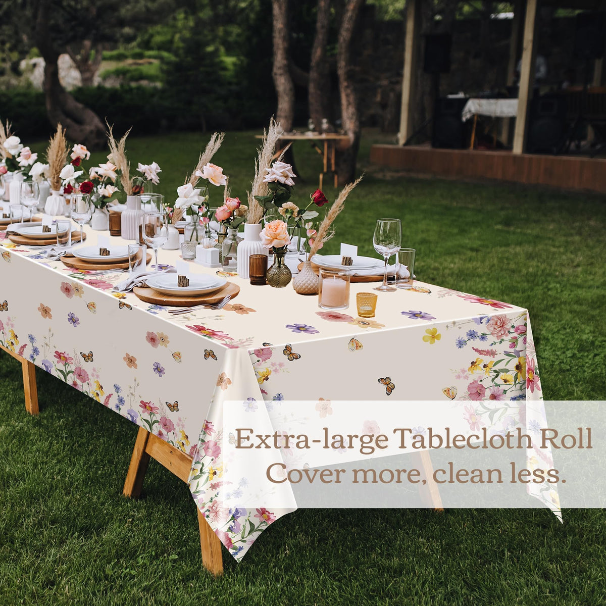 Kochorie tablecloth doubles as a decorative backdrop for doors or walls.