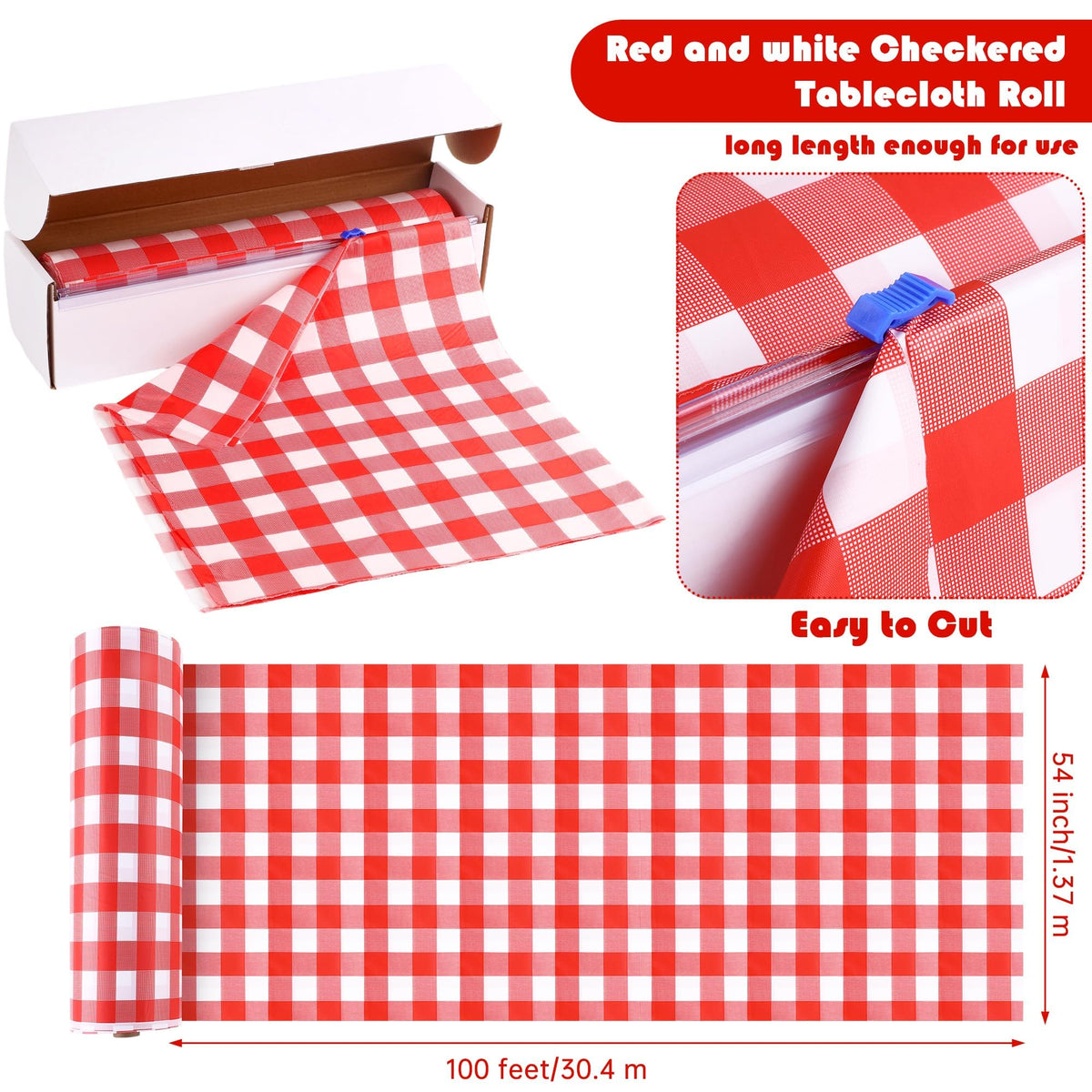Kochorie tablecloth roll cutting box enables quick trimming to fit any table