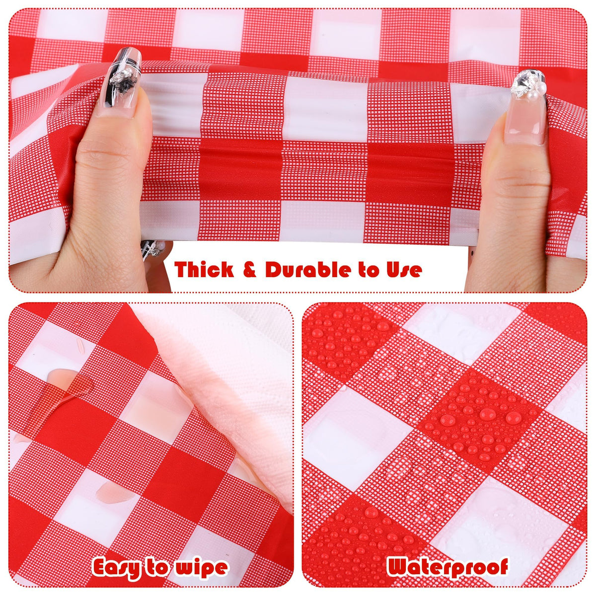 Kochorie waterproof disposable tablecover protects surfaces from spills during outdoor events