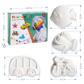 Kodatek 27 plaster figurines provide ready-to-paint projects.