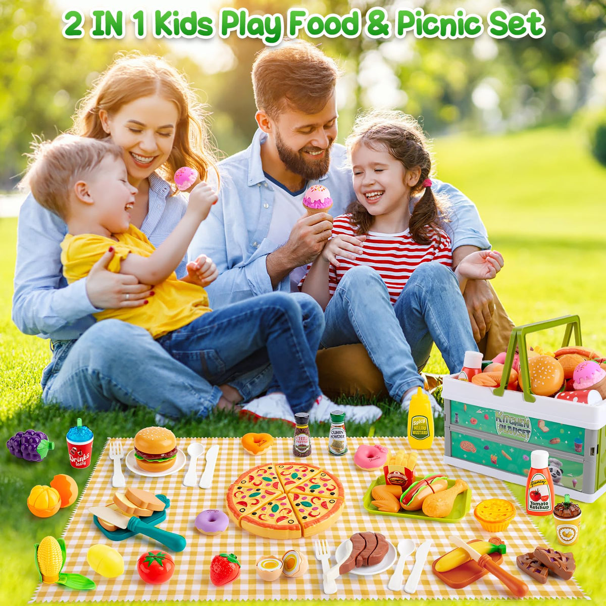 KODATEK BPA-free pretend foods with smooth edges for safe play.