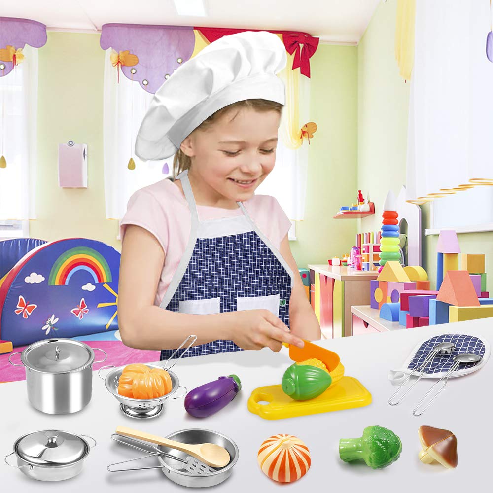 KODATEK cutting vegetables toy for safe pretend knife practice and fine motor play
