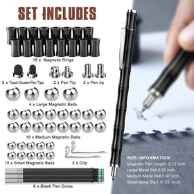 KODATEK magnetic fidget pen in hand demonstrates portable focus and gentle stimulation during study.
