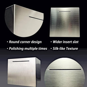Koehzich stainless steel money box suitable for home and shelf use.