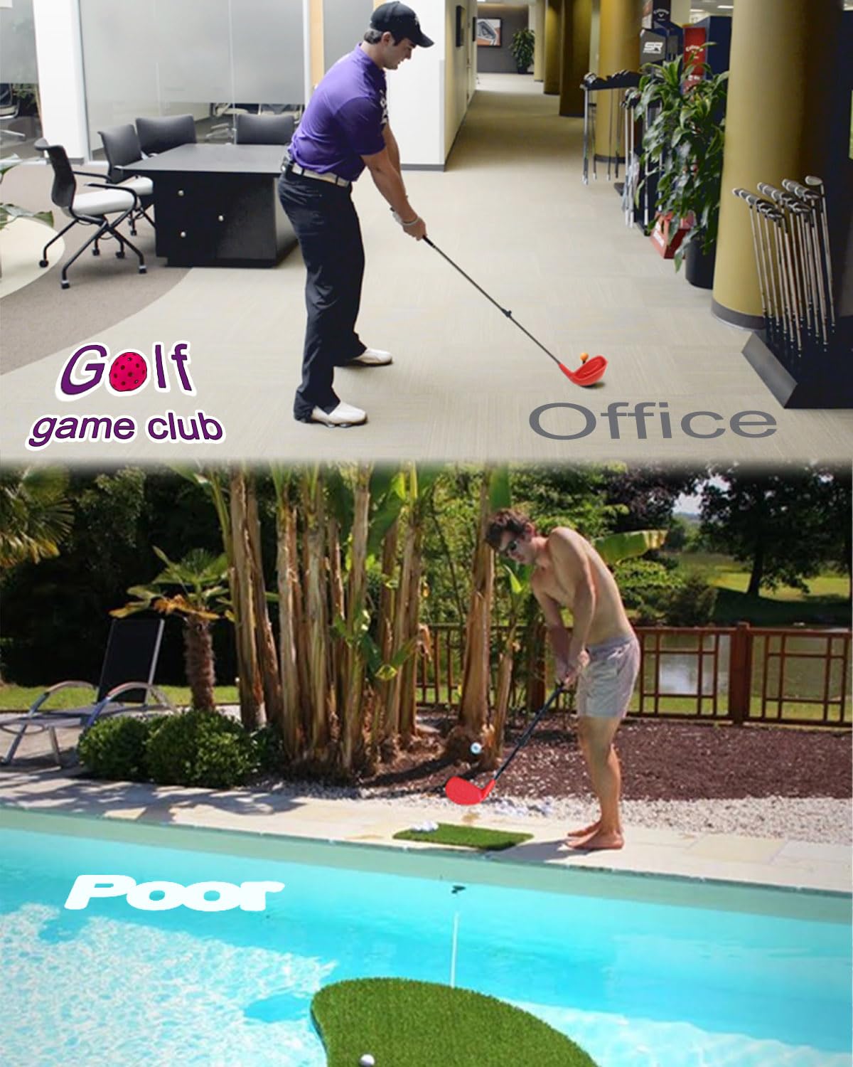 KOFULL textured non-slip head aids stable swings and grip.