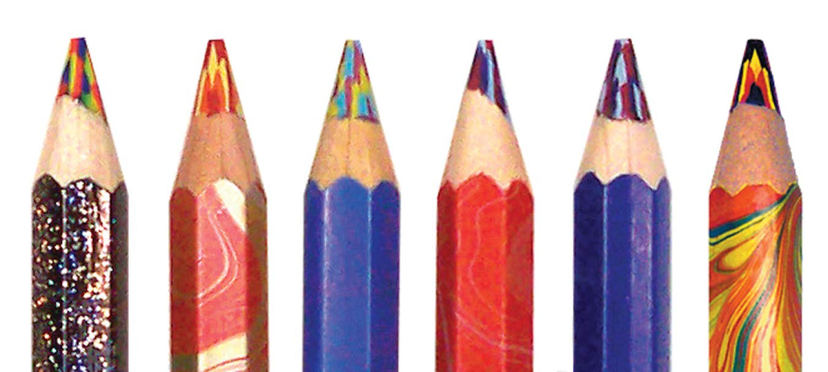 Koh-I-Noor Magic FX Neon color swash pencils energize doodles.