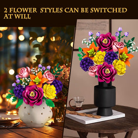 KOJAYHOL botanical collection of 14 flowers adds color to any shelf.