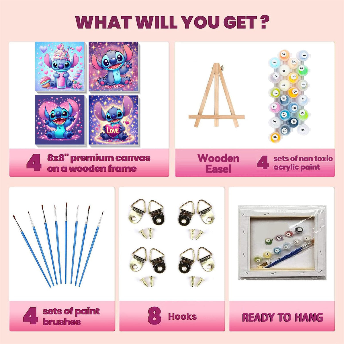 KOJEFCV easy painting steps suitable for beginners and kids