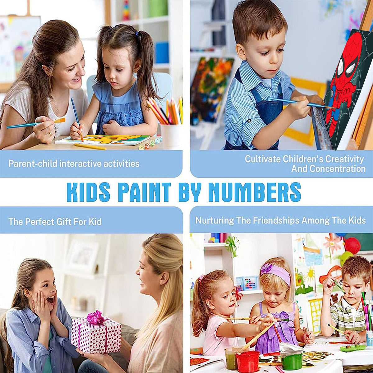 KOJEFCV 4 Pack vibrant colors inspire imaginative home art projects
