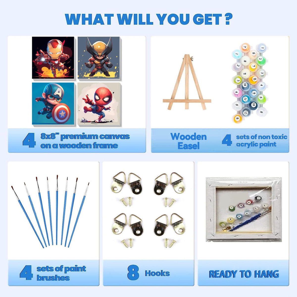 KOJEFCV easy-step painting process suitable for kids and beginners