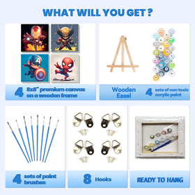 KOJEFCV easy-step painting process suitable for kids and beginners