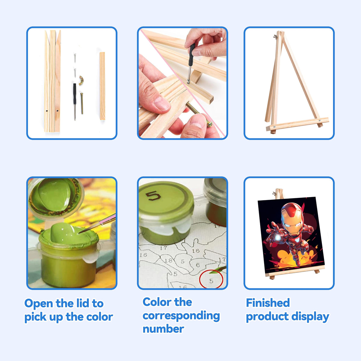 KOJEFCV kid-friendly painting activity ready for home use
