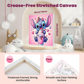 KOJEFCV kid canvas close-up with vibrant acrylic paints for long-lasting colors