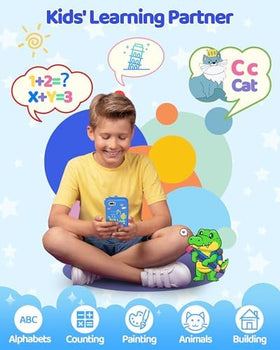 KOKODI Dino silicone case protects the device during adventures and playtime.
