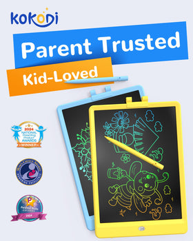 KOKODI doodle board with rounded edges designed for safe travel.