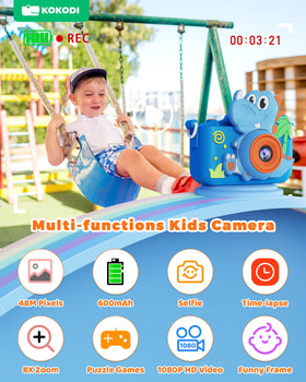 KOKODI 2.0-inch IPS screen protects young eyes while viewing moments.