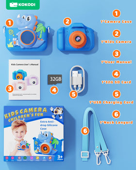 KOKODI dinosaur protective case keeps the camera safe.