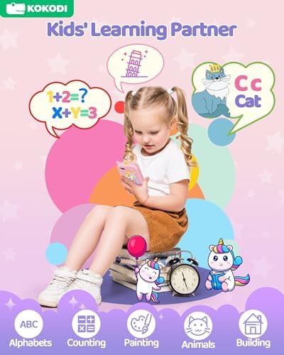 KOKODI kids phone 2.8-inch touchscreen, easy navigation for toddlers.