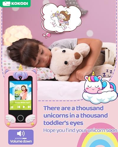 KOKODI kids phone front view, compact size for small hands.