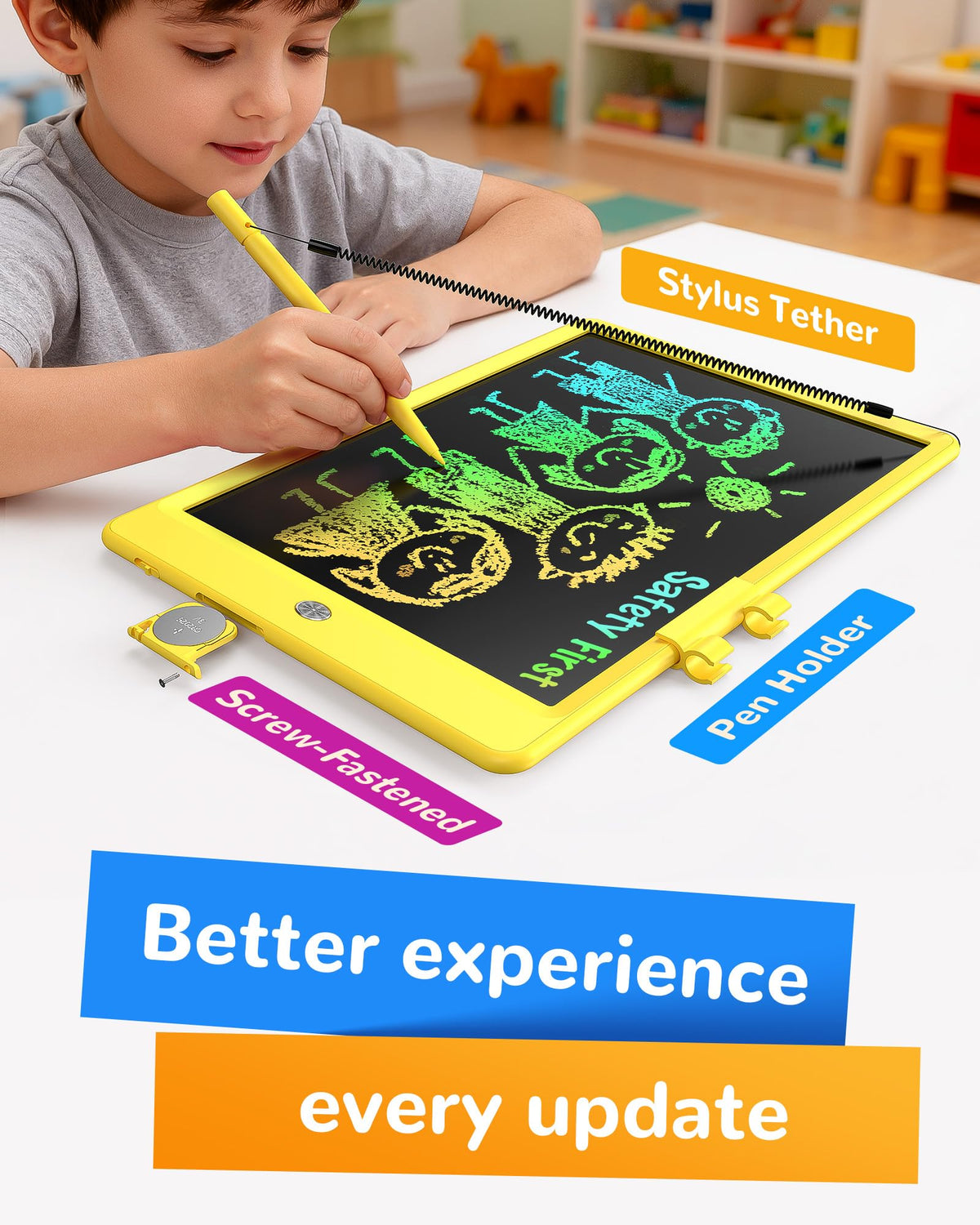 KOKODI LCD tablet erase button for easy content clearing.