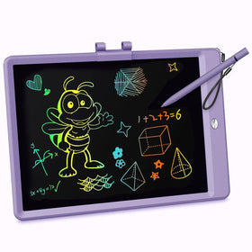 KOKODI LCD Writing Tablet with purple case displays vibrant doodles for kids