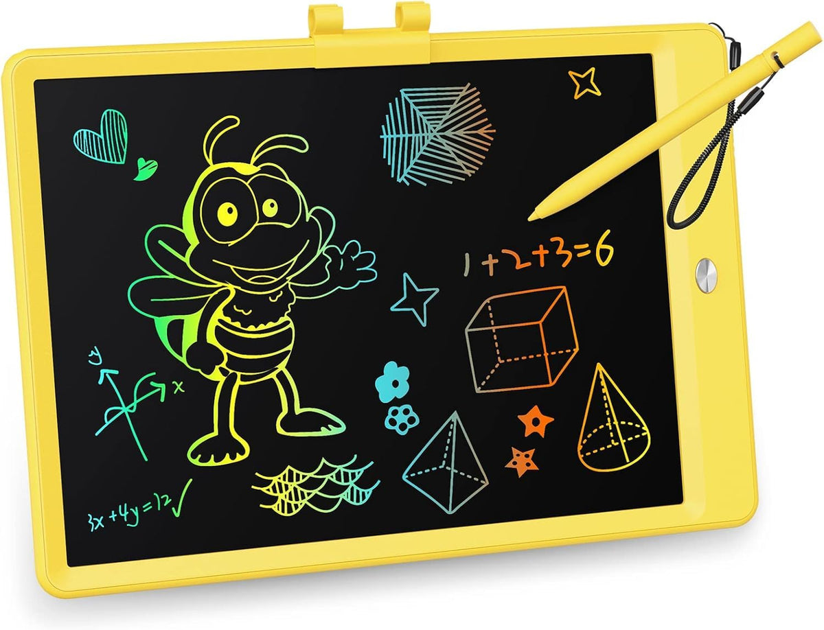 KOKODI LCD writing tablet 10-inch colorful screen for mess-free doodling.