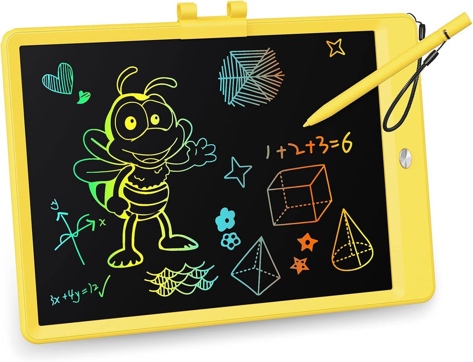 KOKODI LCD writing tablet 10-inch colorful screen for mess-free doodling.