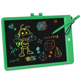 KOKODI LCD writing tablet 10-inch green front view for mess-free drawing anywhere