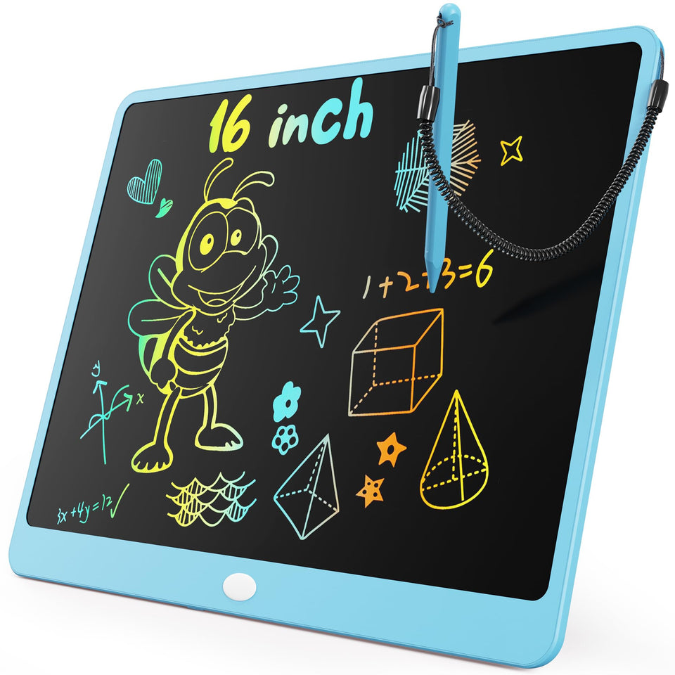 KOKODI LCD writing tablet with 16-inch colorful screen for creative learning on the go