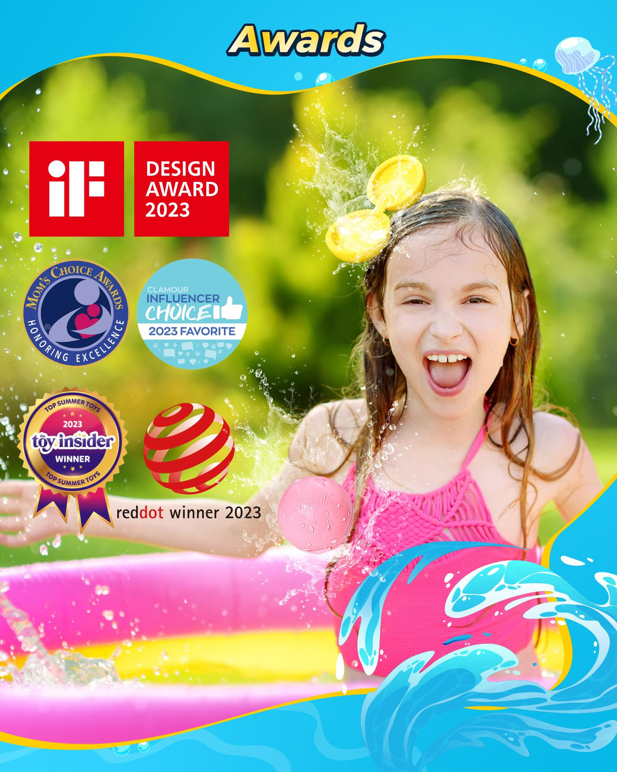 KOKODI non-toxic latex-free balloons for safe family water battles