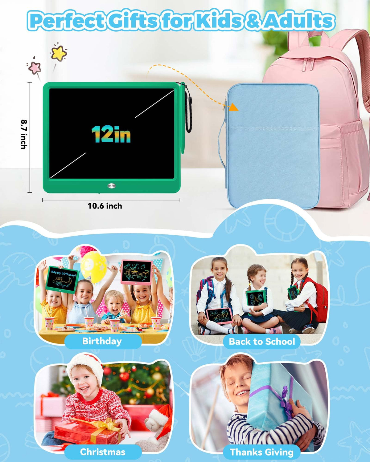 KOKODI reusable drawing board reduces paper waste and clutter.