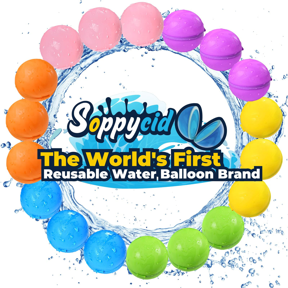 KOKODI reusable water balloons in mesh bag for organized outdoor fun