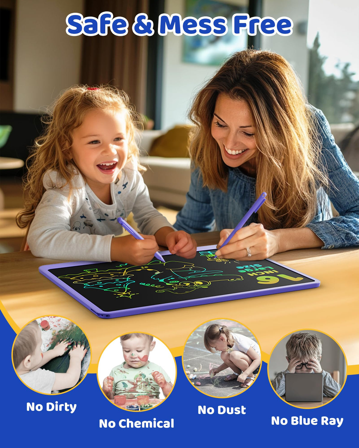 KOKODI screen lock prevents accidental erasures during play