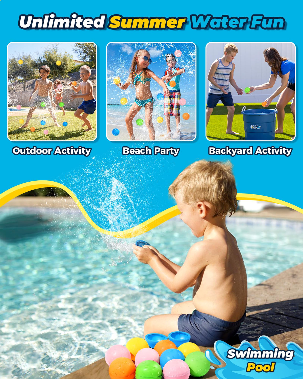 KOKODI SOPPYCID colorful summer balloons light up outdoor playtime