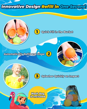 KOKODI SOPPYCID self-sealing balloons prevent leaks during poolside water games