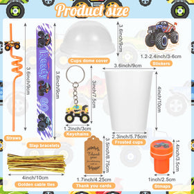Kolewo4ever Monster Truck stickers add color to gift bags and party décor.
