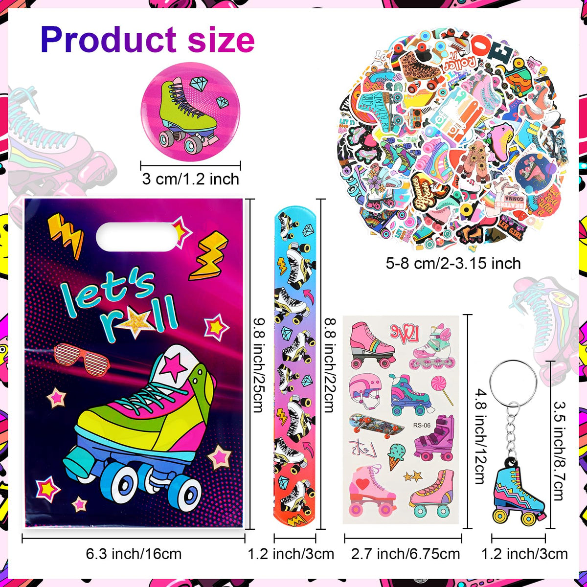 Kolewo4ever roller skate slap bracelets 22cm offer comfy, long-lasting wear for all-day events.