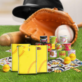 Kolewo4ever softball gift bags and stickers for easy party packaging.