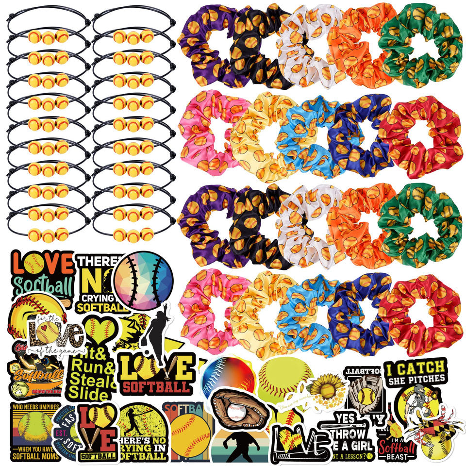 Kolewo4ever softball scrunchies in assorted colors for versatile hairstyles.