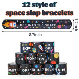 Kolewo4ever space slap bracelets featuring aliens design ideal for classroom prizes and themed celebrations