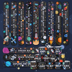 Kolewo4ever space slap bracelets for party gift bags, easy to wear and share