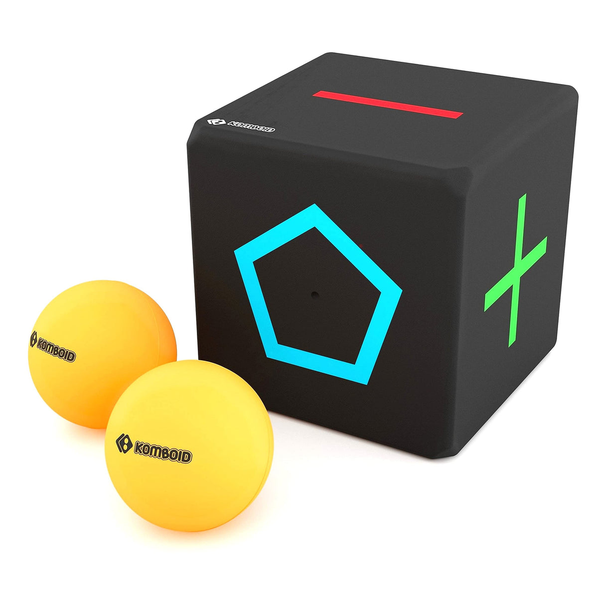 KOMBOID Ball Bouncing Skill Game cube top view for precise coordination practice.