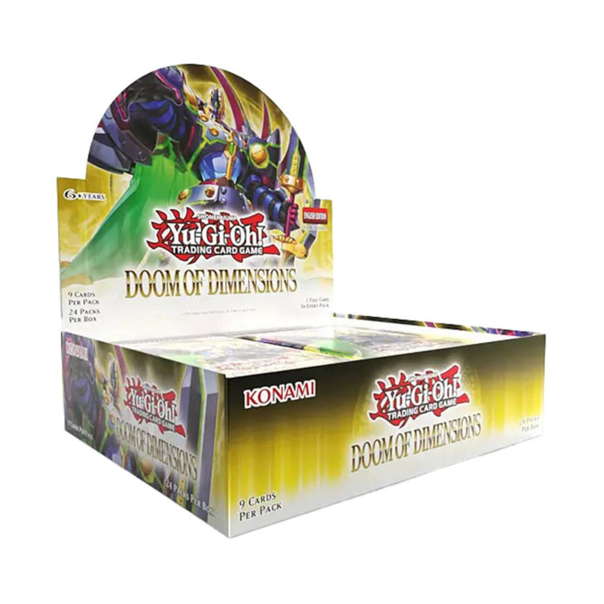 Konami Yu-Gi-Oh! Doom of Dimensions booster box, ideal for collection expansion and deck-building