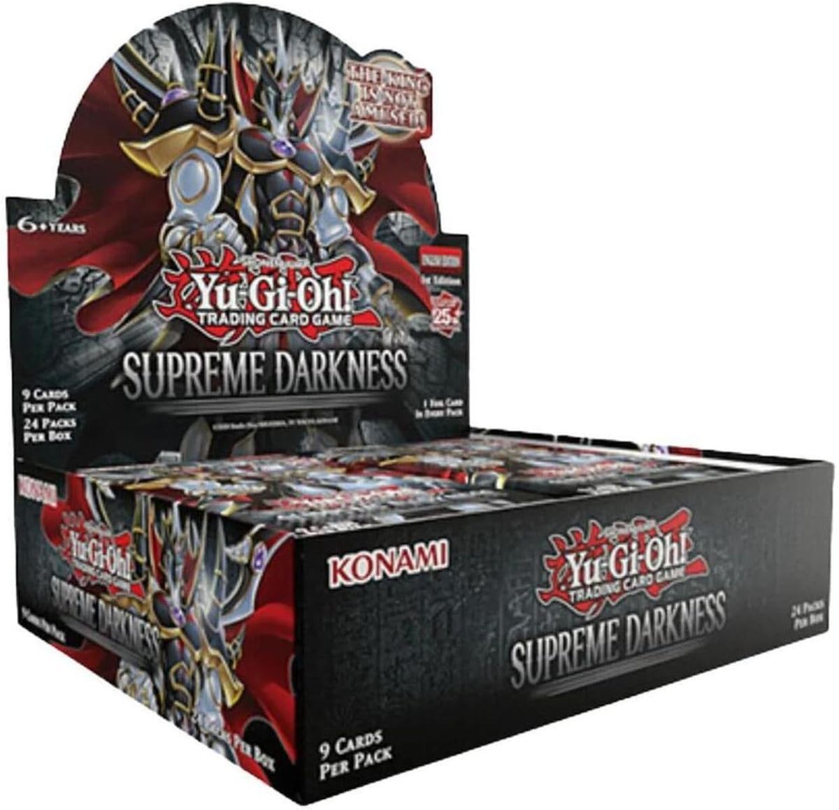 Konami Yu-Gi-Oh Supreme Darkness booster box with 24 packs, expands collection and strategy potential