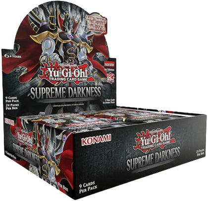 Konami Yu-Gi-Oh Supreme Darkness booster box with 24 packs, expands collection and strategy potential