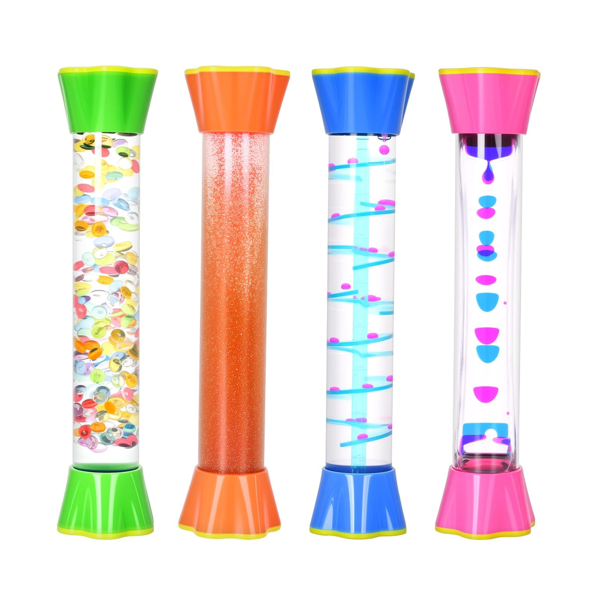 KongLam Sensory Tubes 4-Pack rainbow flow to aid focused play