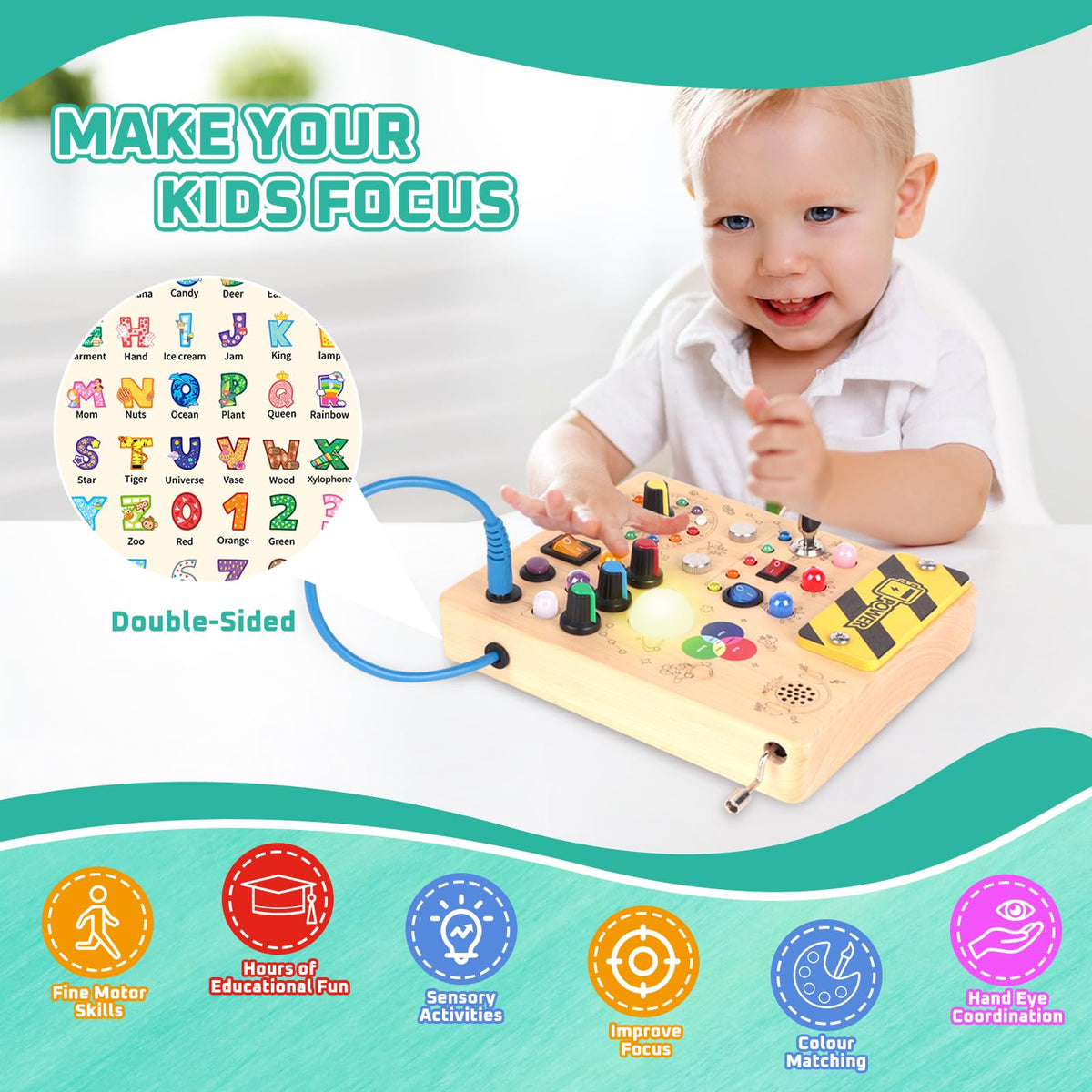Konijiwa Busy Board v5 color mixing recognition encourages creative exploration
