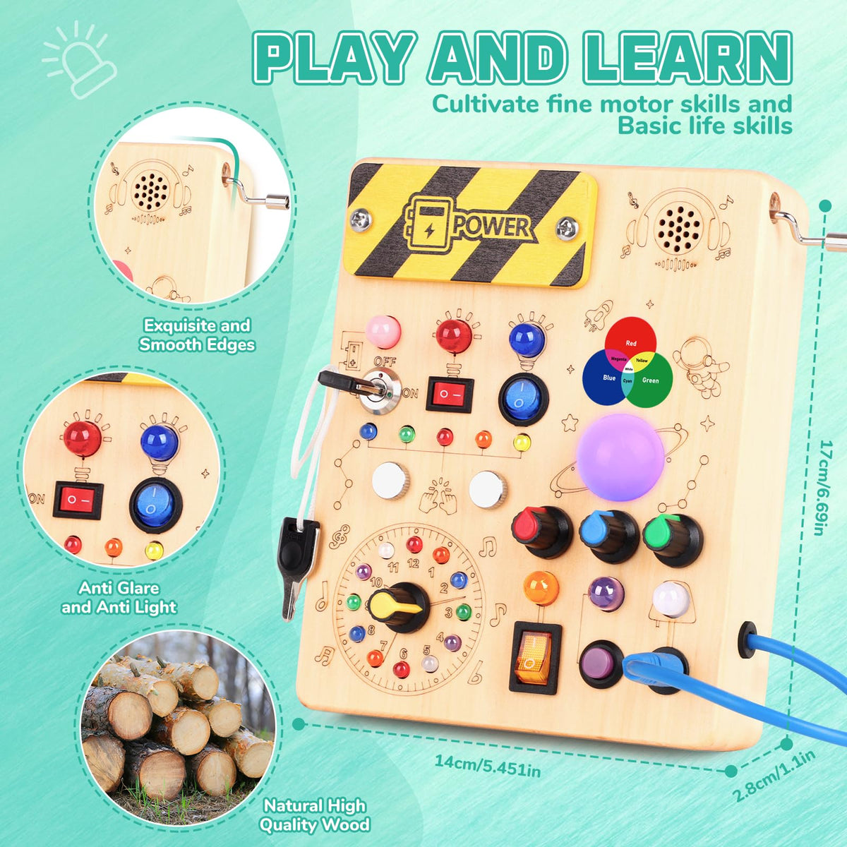 Konijiwa Busy Board v5 conductivity feature supports tactile exploration and learning
