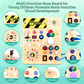 Konijiwa Busy Board v5 master switch controls all lights for battery-friendly fun
